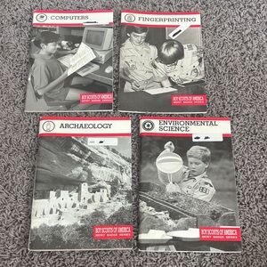 Boy Scouts of America merit badge book set of 4